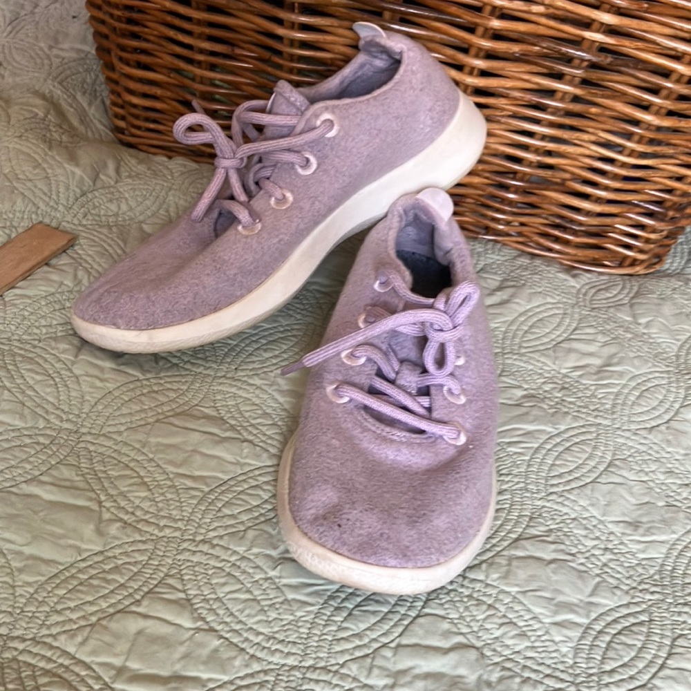 allbirds lavender wool shoes
